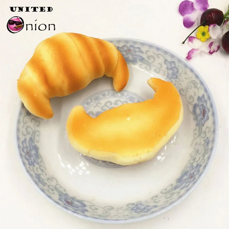 

Antistress Jumbo Croissant Bread Toast Squishy Slow Rising Pendant Straps Anti Stress Soft Squeeze Scented Bun Gift Kid Toy Fun