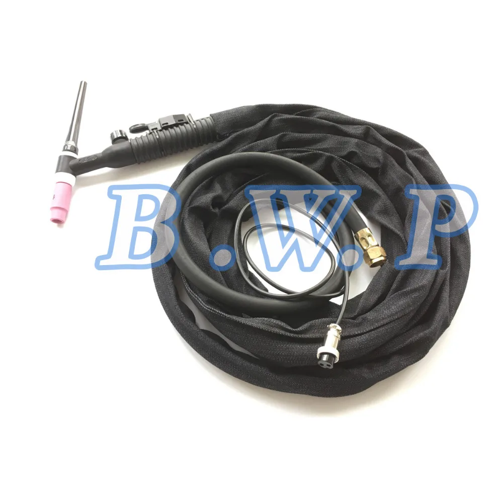 Premium 4M 12Feet WP-26FV TIG Welding Torch Flexible Neck With Gas Valve Control Integrated Power Hose Nut M16/2Pins Air Socket
Premium 4M 12Feet WP-26FV TIG Welding Torch Flexible Neck With Gas Valve Control Integrated Power Hose Nut M16/2Pins Air Socket
