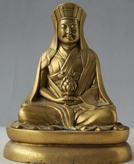 239@g++6" Tibet Buddhism Brass Seat Kadampa Lama Guru Teacher Buddha Nazarite Statue
239@g++6" Tibet Buddhism Brass Seat Kadampa Lama Guru Teacher Buddha Nazarite Statue