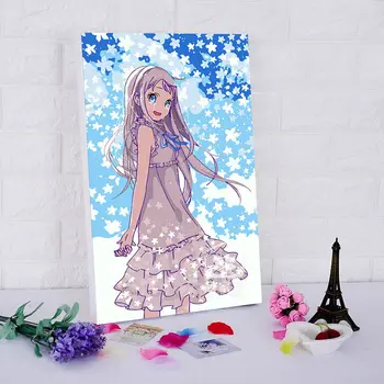 Japanese cartoon posters Anohana DIY digital painting by numbers art draw practice diy oil painting on canvas framework
Japanese cartoon posters Anohana DIY digital painting by numbers art draw practice diy oil painting on canvas framework