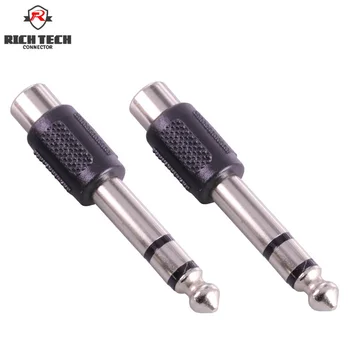 50pcs 3poles Stereo Jack 6.35mm 1/4" to RCA wire connector Nickel Plated Male Plug 6.5mm to Female Jack RCA
50pcs 3poles Stereo Jack 6.35mm 1/4" to RCA wire connector Nickel Plated Male Plug 6.5mm to Female Jack RCA