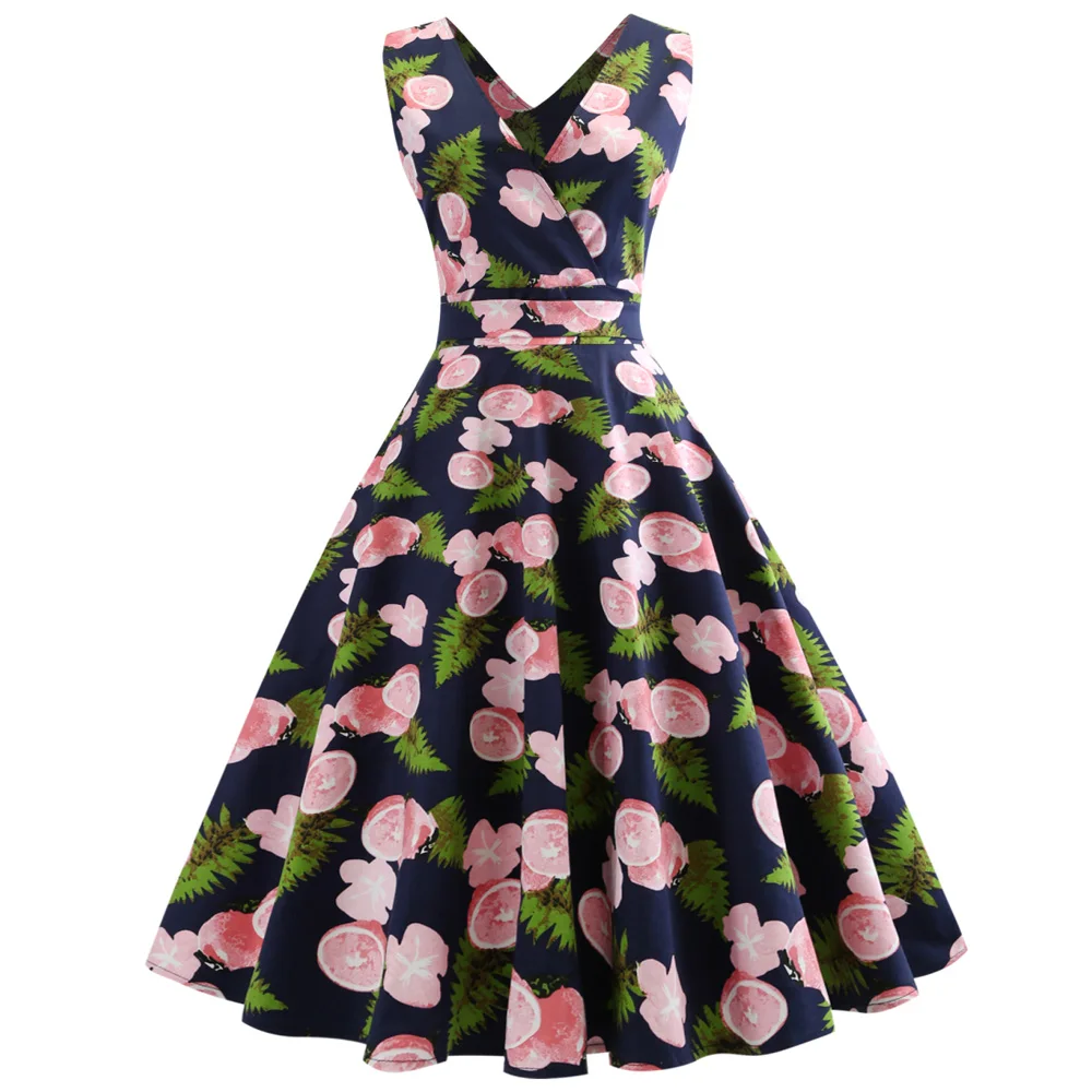 Joineles Women 5XL 50s Retro Vintage Dress Lemon Print Sleeveless Spring Summer Dress Feminino Rockabilly Swing Party Dress
Joineles Women 5XL 50s Retro Vintage Dress Lemon Print Sleeveless Spring Summer Dress Feminino Rockabilly Swing Party Dress