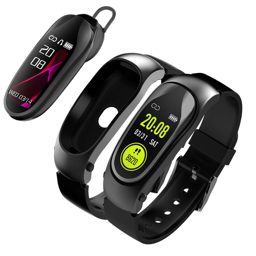 KingWear KR04 Bluetooth Earphone Smartband 2 In 1 Heart Rate Blood Pressure Monitor Smart Bracelet Sport Fitness Tracker Band
KingWear KR04 Bluetooth Earphone Smartband 2 In 1 Heart Rate Blood Pressure Monitor Smart Bracelet Sport Fitness Tracker Band
