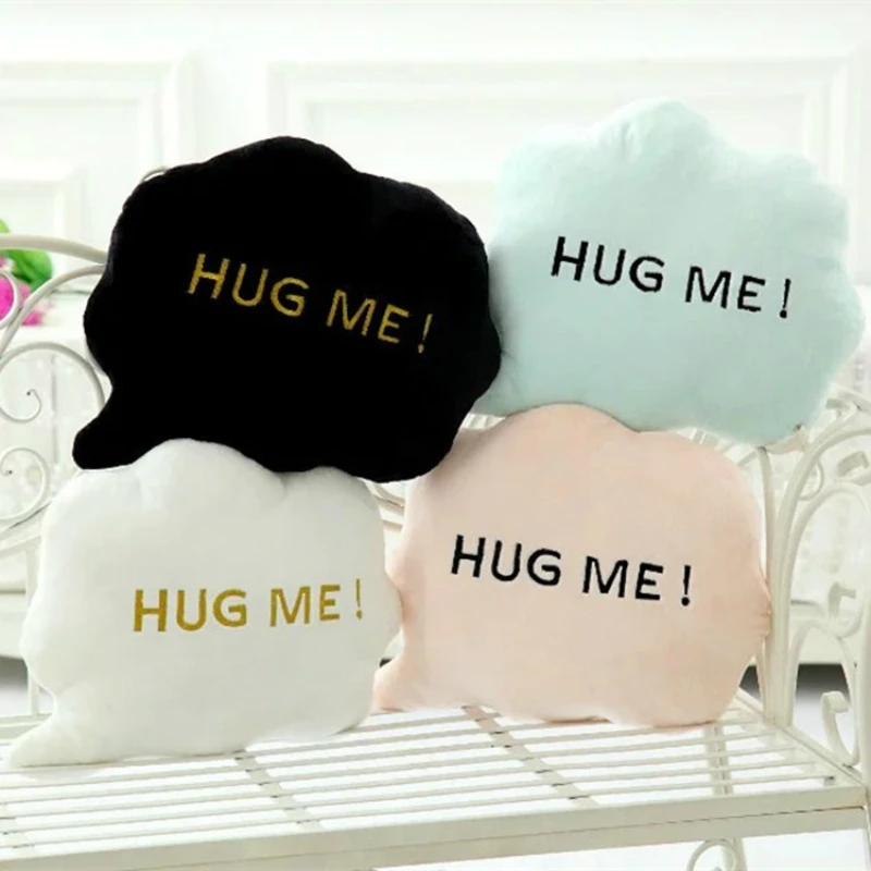HUG ME Creative Dialogue Box Clouds 4 Colors Plush Toy Pillow Cushion Backrest Office Car Sofa NTDIZ0082
HUG ME Creative Dialogue Box Clouds 4 Colors Plush Toy Pillow Cushion Backrest Office Car Sofa NTDIZ0082