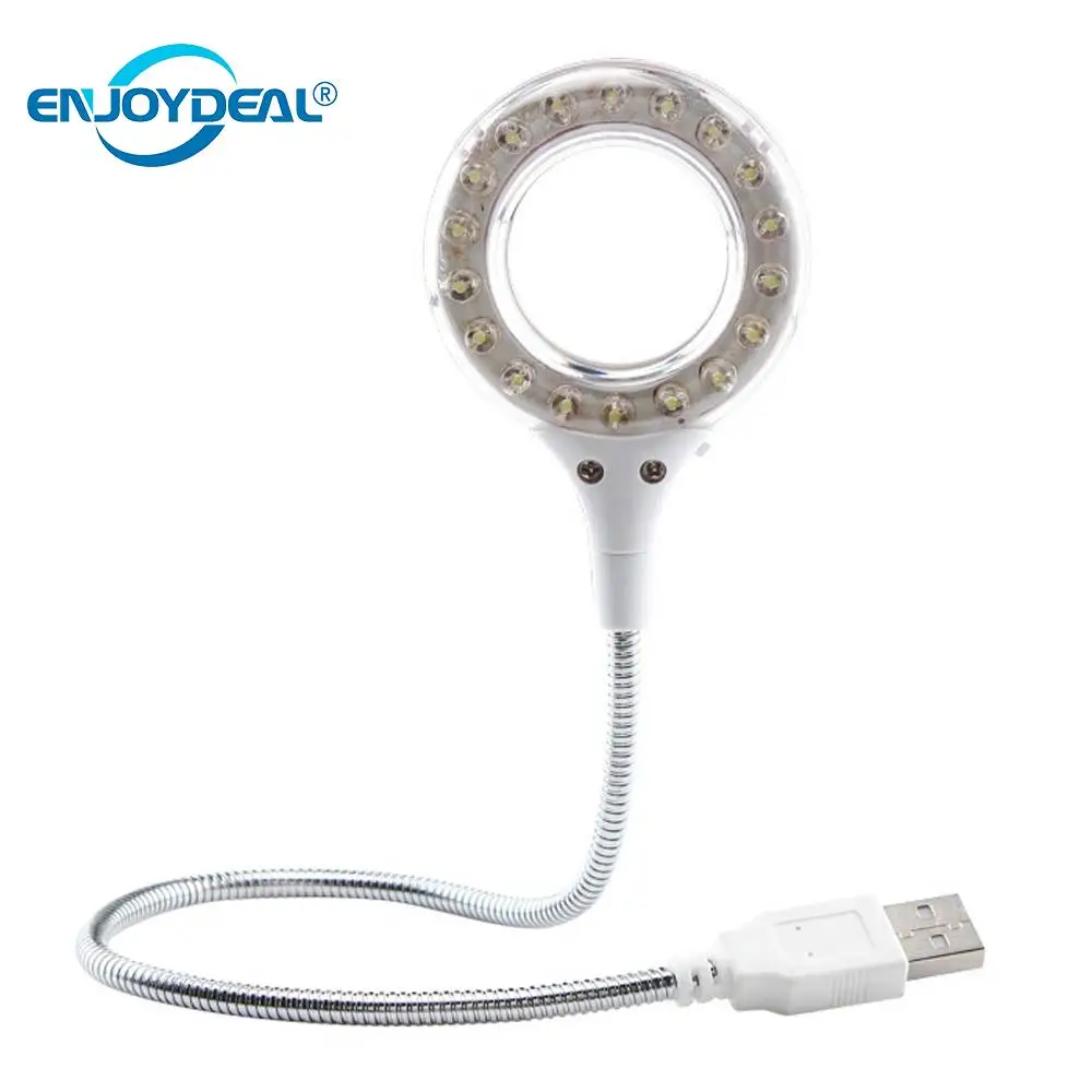 Mini Portable 18 Led USB Desk Lamp Notebook Computer Light Magnifying Glass Shape Home Bedroom Decor Lighting
Mini Portable 18 Led USB Desk Lamp Notebook Computer Light Magnifying Glass Shape Home Bedroom Decor Lighting
