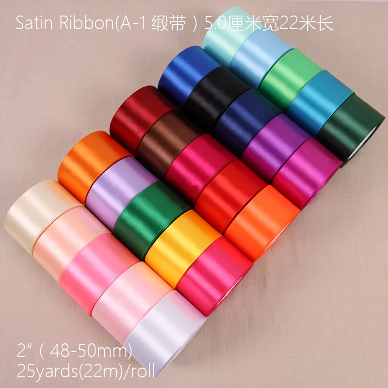 5Meters/Lots 5cm Single Face Satin Ribbons Birthday Party Christmas Wedding Decoration Gift Wrapping White Red Green Blue Ribbon
5Meters/Lots 5cm Single Face Satin Ribbons Birthday Party Christmas Wedding Decoration Gift Wrapping White Red Green Blue Ribbon