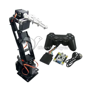 LoBot-3U Robot Arm 6 DOF Aluminium Clamp Claw Mount kit Mechanical Robotic Arm & 6PCS Servos & 32CH Controller
LoBot-3U Robot Arm 6 DOF Aluminium Clamp Claw Mount kit Mechanical Robotic Arm & 6PCS Servos & 32CH Controller
