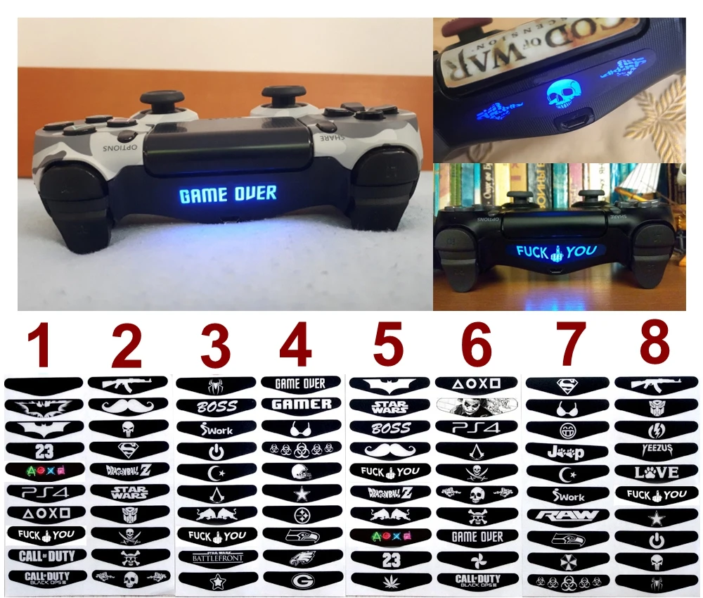 10pcs/80pcs For Playstation 4 LED Light Bar Sticker Decal PS4 Controller Fashion Stickers Gamepad Cover PS4 Controller Skin
10pcs/80pcs For Playstation 4 LED Light Bar Sticker Decal PS4 Controller Fashion Stickers Gamepad Cover PS4 Controller Skin