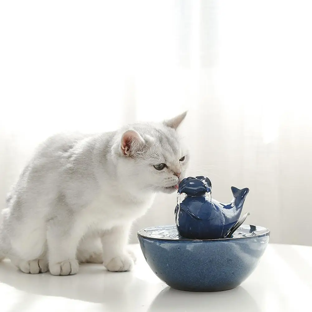 Ceramics Whale Design Automatic Circulating Water Cat Water Feeding Dog Cat Water Basin Portable Water Tank Dispensers 20E
Ceramics Whale Design Automatic Circulating Water Cat Water Feeding Dog Cat Water Basin Portable Water Tank Dispensers 20E