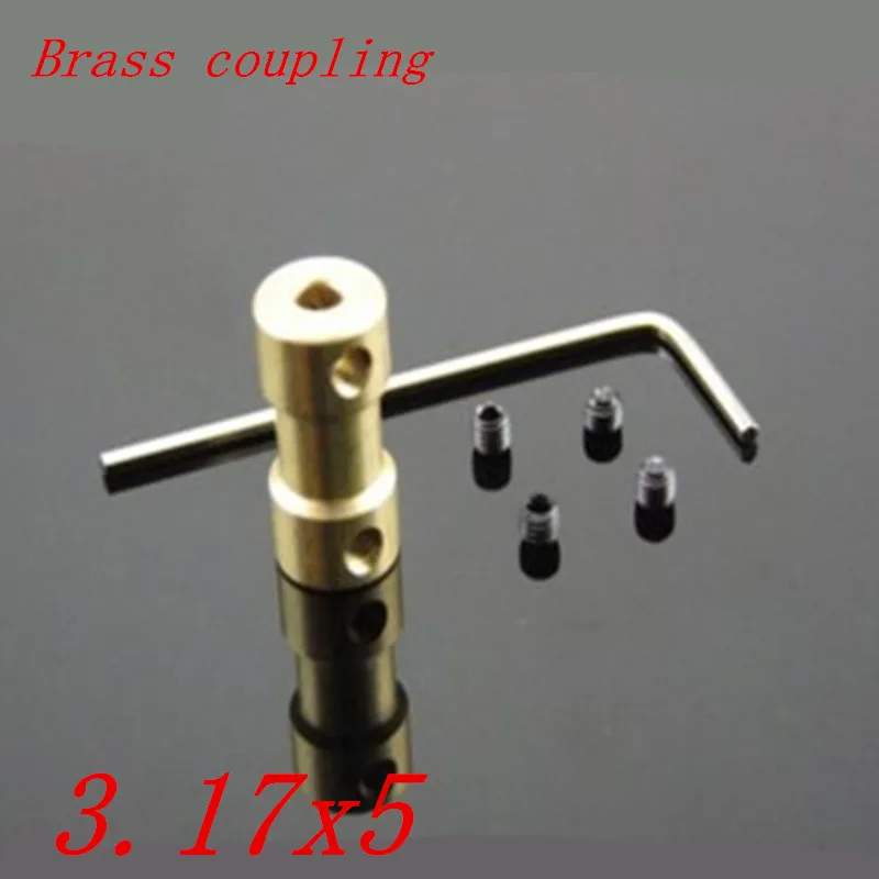 1pc 3.17 x 5 3.17mm to 5mm Brass Rigid shaft coupler coupling Shaft Motor Coupler Motor connector RC parts D=9 L=20 
1pc 3.17 x 5 3.17mm to 5mm Brass Rigid shaft coupler coupling Shaft Motor Coupler Motor connector RC parts D=9 L=20