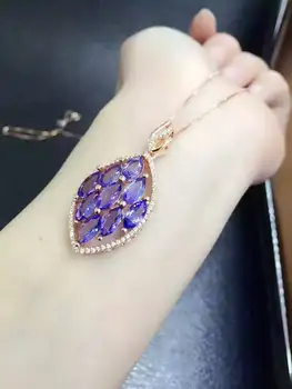 natural blue tanzanite pendant S925 silver Natural gemstone Pendant Necklace trendy Luxury elegant Leaves women gift jewelry
natural blue tanzanite pendant S925 silver Natural gemstone Pendant Necklace trendy Luxury elegant Leaves women gift jewelry