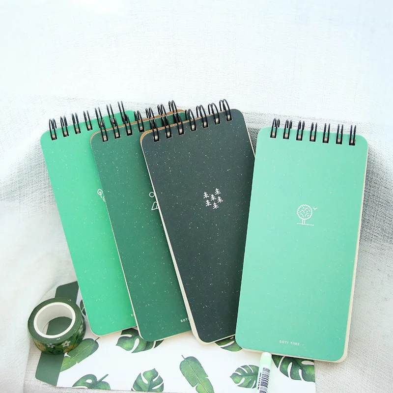 4 pcs/Lot Green Forest notebook Coil Spiral notepad 80 sheets daily memos Mini planner Stationery Office School supplies A6853
4 pcs/Lot Green Forest notebook Coil Spiral notepad 80 sheets daily memos Mini planner Stationery Office School supplies A6853