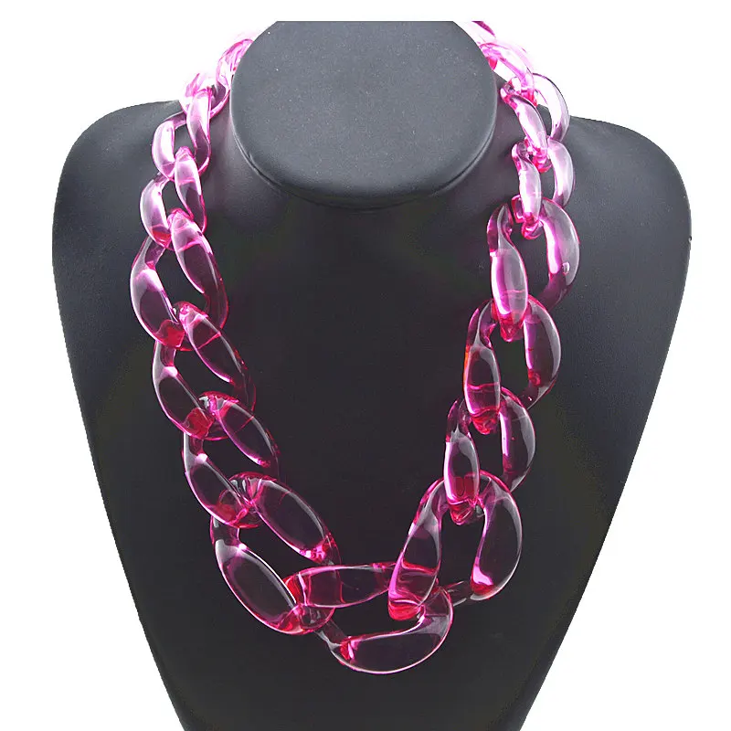 Ufavoirte Hot Statement Necklace Glossy Resin Fashion Punk Acrylic Big Chain Necklaces & Pendants Women Gift Jewelry
Ufavoirte Hot Statement Necklace Glossy Resin Fashion Punk Acrylic Big Chain Necklaces & Pendants Women Gift Jewelry