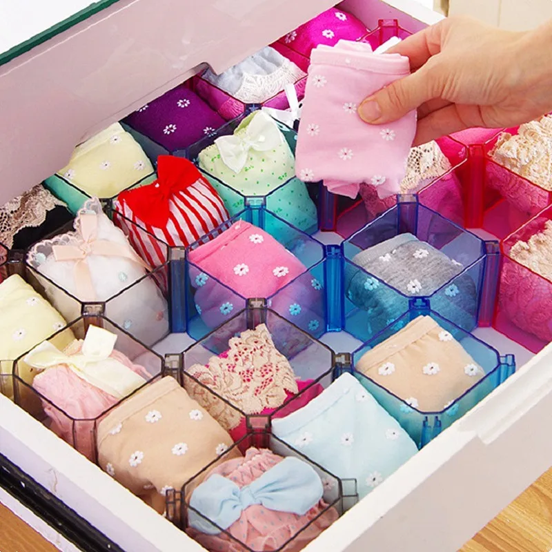 6Pcs Underwear Drawer Storage Box DIY Socks Container Honeycomb Partition Home Accessories
6Pcs Underwear Drawer Storage Box DIY Socks Container Honeycomb Partition Home Accessories