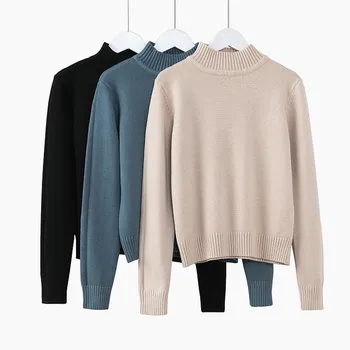Autumn Winter Sweater Women Basic Turtleneck Cropped Sweater Long Sleeve Knitted Pullovers Jumpers Ladies
Autumn Winter Sweater Women Basic Turtleneck Cropped Sweater Long Sleeve Knitted Pullovers Jumpers Ladies