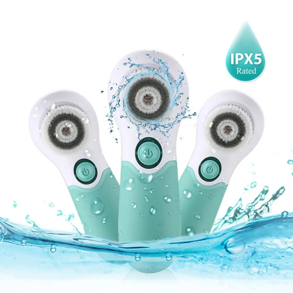 

360 Rotary Facial Cleansing Brush with Dual Speed Waterproof Silky-soft Bristles Face Exfoliating Cleanser TB-1483