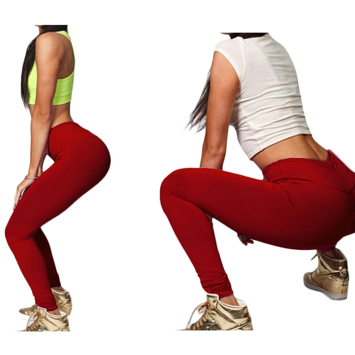 Women Yoga Running Sport Pants High Waist Cropped Leggings Fitness Trousers Solid Black Red Workout Yoga Leggings Drop Shipping
Women Yoga Running Sport Pants High Waist Cropped Leggings Fitness Trousers Solid Black Red Workout Yoga Leggings Drop Shipping