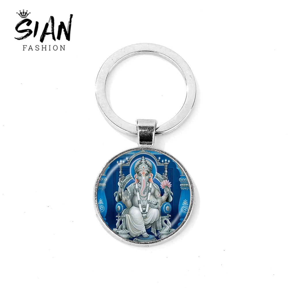 SIAN Ganesh Ganesha Keychain God of Fortune Indian Elephant Glass Pendant Key Ring Bag Car Key Chain Buddha Spirit Faith Jewelry
SIAN Ganesh Ganesha Keychain God of Fortune Indian Elephant Glass Pendant Key Ring Bag Car Key Chain Buddha Spirit Faith Jewelry
