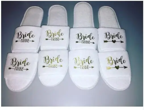 set of 5pairs Bride slippers bride-tribe bridesmaid maid-of-honour bridal-party spa day hen night wedding party favors
set of 5pairs Bride slippers bride-tribe bridesmaid maid-of-honour bridal-party spa day hen night wedding party favors