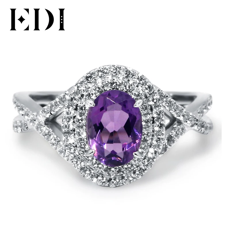 EDI 2Ct Oval Amethyst Double Halo Diamond Wedding Ring For Women 14K 585 White Gold South Korea Style Fabulous Engagement Ring
EDI 2Ct Oval Amethyst Double Halo Diamond Wedding Ring For Women 14K 585 White Gold South Korea Style Fabulous Engagement Ring