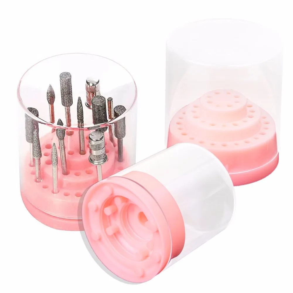 6Pcs x5.3cm Nail Drill Bit Holder Display Standing with Cover Manicure Storage Box 48 Holes
6Pcs x5.3cm Nail Drill Bit Holder Display Standing with Cover Manicure Storage Box 48 Holes