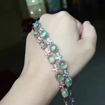 Fidelity natural 7*9mm prehnite Bracelet s925 sterling silver Butterfly fine jewelry for women party natural green gemstone
Fidelity natural 7*9mm prehnite Bracelet s925 sterling silver Butterfly fine jewelry for women party natural green gemstone