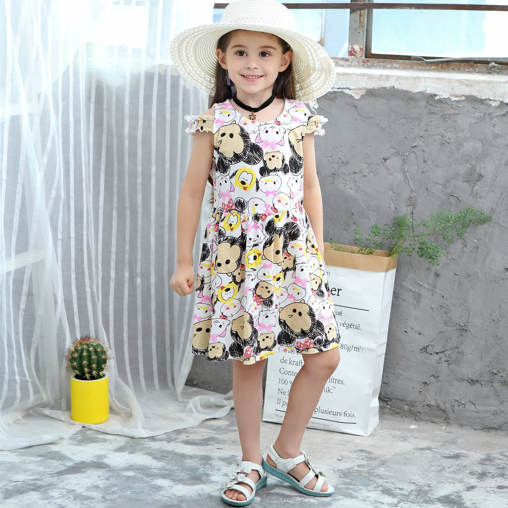 2019 Spring Summer New Girls Dress Mickey Mouse and HelloKitty Princess Dress Pure Cotton Cartoon Print Little Girls Clothing
2019 Spring Summer New Girls Dress Mickey Mouse and HelloKitty Princess Dress Pure Cotton Cartoon Print Little Girls Clothing