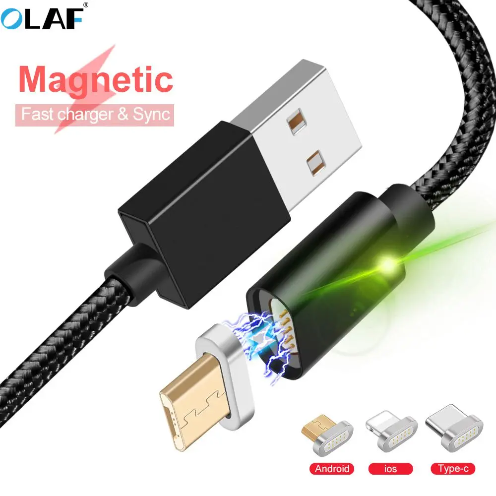 OLAF Magnetic USB Cable For iPhone Charger Magnet Data Charging Charge Type C Micro USB Cable For Android Mobile Phone Cables
OLAF Magnetic USB Cable For iPhone Charger Magnet Data Charging Charge Type C Micro USB Cable For Android Mobile Phone Cables