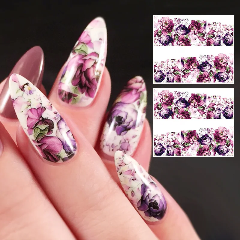 2 Sheets Purple Floral Water Decals 3D Nail Decoration Colorful Flower Nail Art Transfer Sticker for DIY Image Nail Decoration
2 Sheets Purple Floral Water Decals 3D Nail Decoration Colorful Flower Nail Art Transfer Sticker for DIY Image Nail Decoration