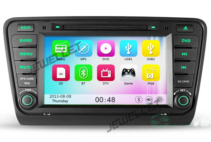 car DVD GPS radio Navigation for Skoda Octavia Laura 2013-2016 with Bluetooth 3G/Wifi DVR 1080P