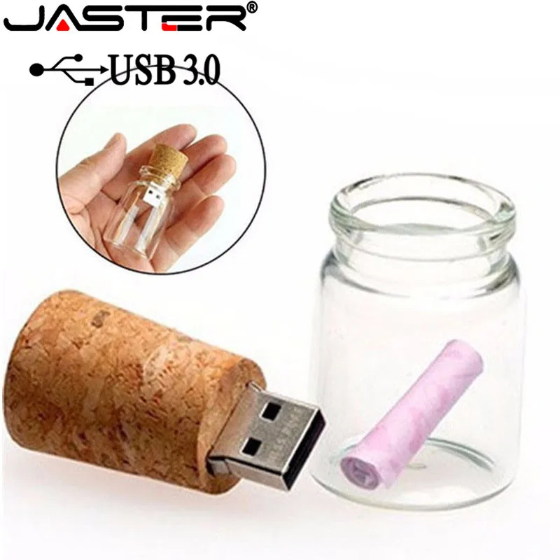 JASTER USB 3.0 new arrival wish bottle memory stick glass drift bottle usb flash drives wooden cork pendrive 4GB 16GB 32GB 64GB
JASTER USB 3.0 new arrival wish bottle memory stick glass drift bottle usb flash drives wooden cork pendrive 4GB 16GB 32GB 64GB