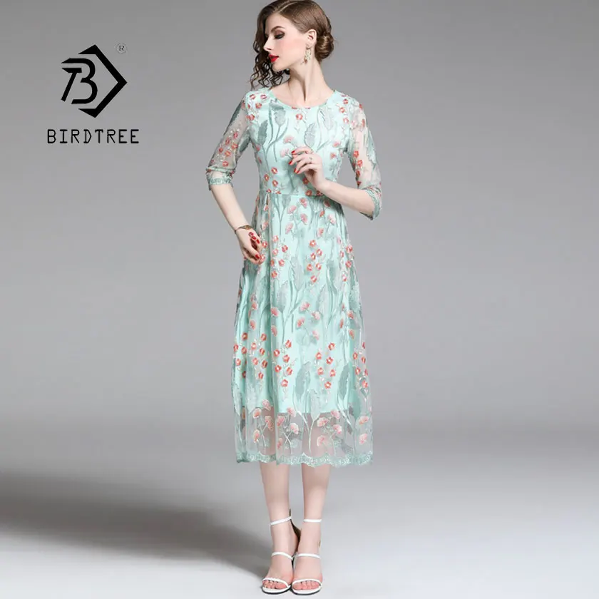 2019 New Summer Women's Mesh Embroidery Flower Dress Patchwork Half Hollow O Neck High Waist Vestido Lady Hot Sales D94816Z
2019 New Summer Women's Mesh Embroidery Flower Dress Patchwork Half Hollow O Neck High Waist Vestido Lady Hot Sales D94816Z