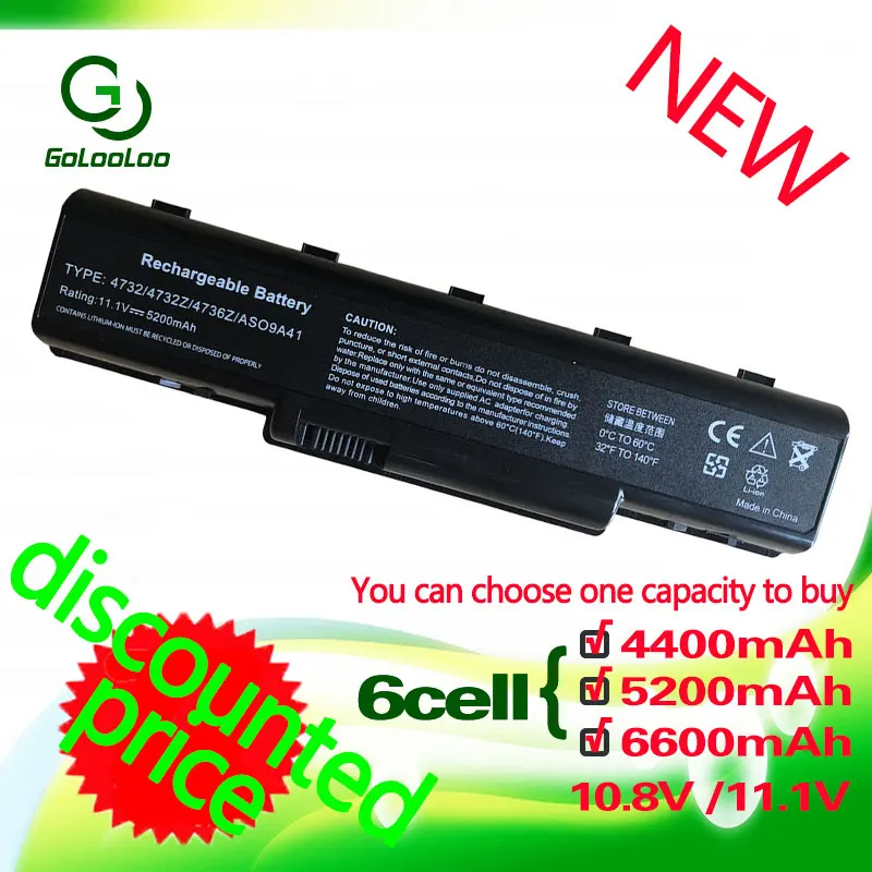 Golooloo laptop battery for Acer Aspire 5732 4732Z 5516 5517 AS09A31 AS09A41 AS09A51 AS09A61 AS09A75 for Emachine D525 D725
Golooloo laptop battery for Acer Aspire 5732 4732Z 5516 5517 AS09A31 AS09A41 AS09A51 AS09A61 AS09A75 for Emachine D525 D725