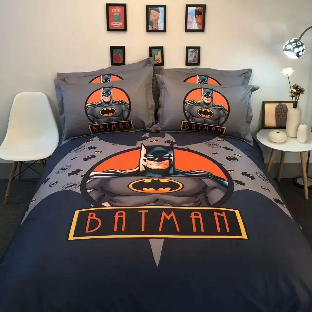 100% Cotton Anime super hero Spiderman batman Bedding Sets with pilloccase +bed sheet+Duvet Cover kids Room dormitory bed sets
100% Cotton Anime super hero Spiderman batman Bedding Sets with pilloccase +bed sheet+Duvet Cover kids Room dormitory bed sets