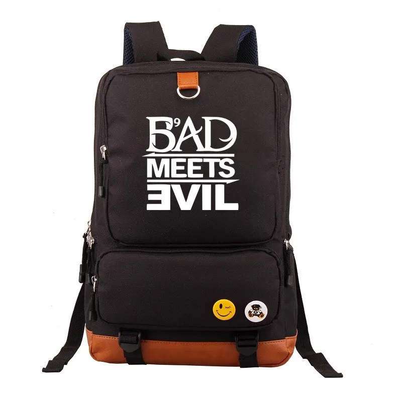 New Bad Meets Evil Rap God Eminem Women Backpack Hip Pop School Bags Laptop Backpack Canvas Travel Bagpack Mochila Feminina
New Bad Meets Evil Rap God Eminem Women Backpack Hip Pop School Bags Laptop Backpack Canvas Travel Bagpack Mochila Feminina