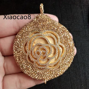 Round Slide Pendant Jewelry Making Gold Black Rhinestone Pendants Necklace Unisex Hand Made Jewelry Pendentif Fashion Bijoux
Round Slide Pendant Jewelry Making Gold Black Rhinestone Pendants Necklace Unisex Hand Made Jewelry Pendentif Fashion Bijoux