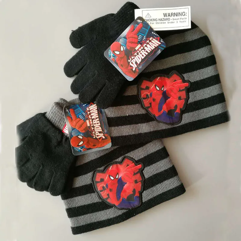 New Autumn Winter Girls Boys Hat Set Gray-black stripes Spider Man Warm Cap knitted Hat Gloves Children Hat Sets
New Autumn Winter Girls Boys Hat Set Gray-black stripes Spider Man Warm Cap knitted Hat Gloves Children Hat Sets