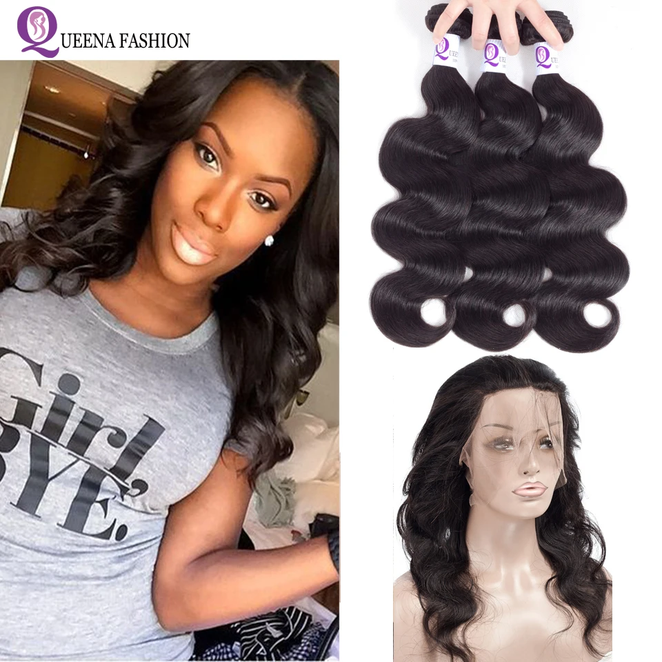 Cambodian Body Wave 360 Lace Frontal Closure With 3 Bundles 100% Human Hair Bundles With 360 Closure Baby Hair Queena Fashion
Cambodian Body Wave 360 Lace Frontal Closure With 3 Bundles 100% Human Hair Bundles With 360 Closure Baby Hair Queena Fashion