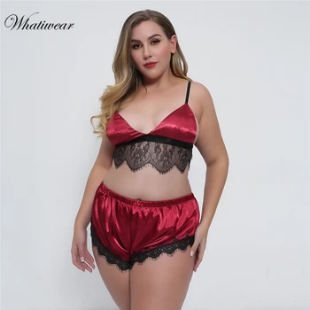 Whatiwear 2019 Sleep Lounge Pajama Set Sexy Eyelash Satin Sleepwear Women Summer Pyjama Femme Fashion Flower Pajamas for Women
Whatiwear 2019 Sleep Lounge Pajama Set Sexy Eyelash Satin Sleepwear Women Summer Pyjama Femme Fashion Flower Pajamas for Women