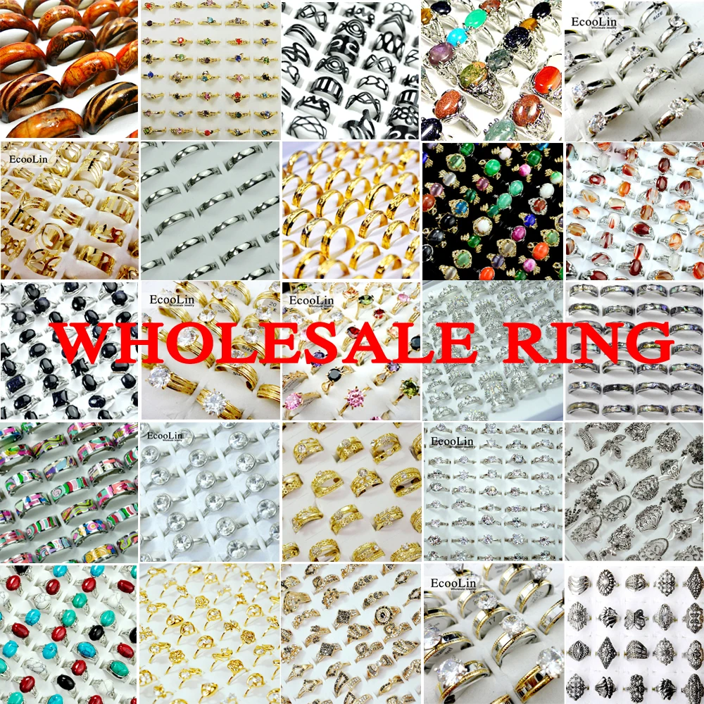 50Pcs /Lot Women Rings Lots Fashion Woman Female Jewelry Wholesale Bulks Packs Multiple Styles
50Pcs /Lot Women Rings Lots Fashion Woman Female Jewelry Wholesale Bulks Packs Multiple Styles