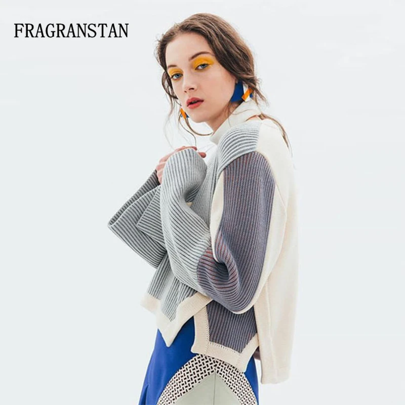 2017 Women Spring Autumn New Design Irregular O-Neck Stripe Pullover Sweater New Fashion Pagoda Sleeve Ladies Knitted Tops LY142
2017 Women Spring Autumn New Design Irregular O-Neck Stripe Pullover Sweater New Fashion Pagoda Sleeve Ladies Knitted Tops LY142
