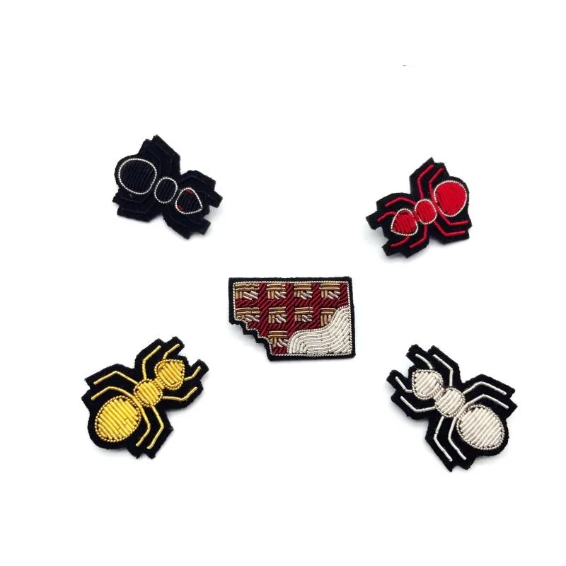DIY New High quality 3D Hand embroidered badges Red ants Golden ants Armband applique for Coat Trousers Bag Brooch
DIY New High quality 3D Hand embroidered badges Red ants Golden ants Armband applique for Coat Trousers Bag Brooch