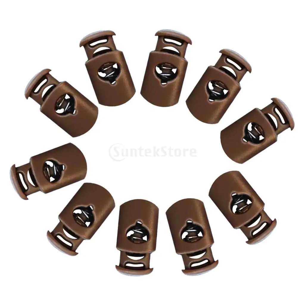Pack 10 Elastic Shock Cord Ball Stopper Lock End Toggle Buckle Fastener Stop