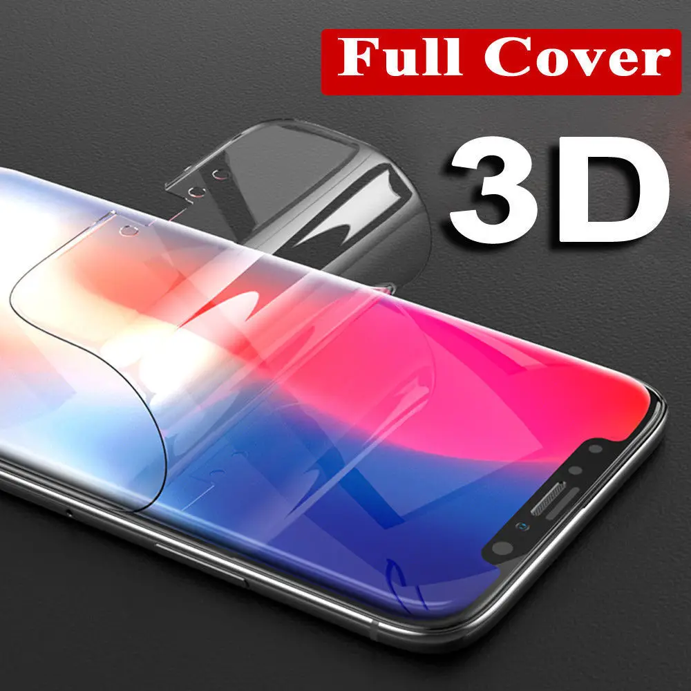 Фото 3D Curved Film Screen Protector For iphone X 6 6s 7 8 Plus Samsung S9 Note S8 S7 Edge Soft On Phone Cover (Not Tempered Glass)  | Стёкла и плёнки для телефонов (32906308455)