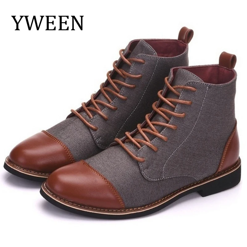 YWEEN Spring Autumn Casual Lace Up shoes Booties Men Ankle Boots Oxfords Fashion Leather Boots Men Boots Large Size 39-48
YWEEN Spring Autumn Casual Lace Up shoes Booties Men Ankle Boots Oxfords Fashion Leather Boots Men Boots Large Size 39-48