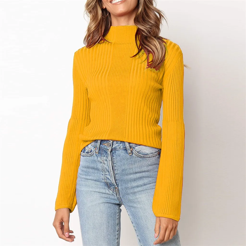 2019 women pullover sweater autumn winter Knitted Sweater Casual Soft polo-neck Jumper Fashion Slim Femme Elasticity FB
2019 women pullover sweater autumn winter Knitted Sweater Casual Soft polo-neck Jumper Fashion Slim Femme Elasticity FB