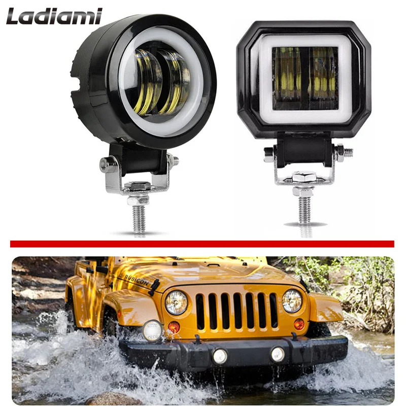 3 Inch 12V 24V 20W Waterproof Square Round LED Work Light Angel Eyes Lamp Bar Offroad Car Boat Fog Light For SUV Jeep ATV 6000K
3 Inch 12V 24V 20W Waterproof Square Round LED Work Light Angel Eyes Lamp Bar Offroad Car Boat Fog Light For SUV Jeep ATV 6000K