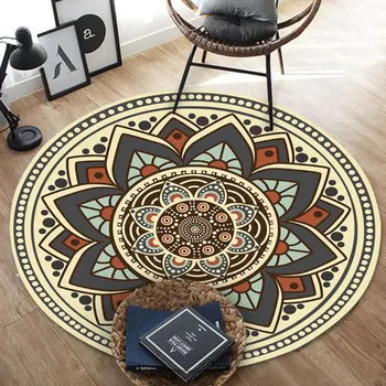 EHOMEBUY Soft Round Carpets Floral Anti Slip Carpet for Living Room Modern Bedroom Floor Mat Protection Home Rug Retro-style
EHOMEBUY Soft Round Carpets Floral Anti Slip Carpet for Living Room Modern Bedroom Floor Mat Protection Home Rug Retro-style