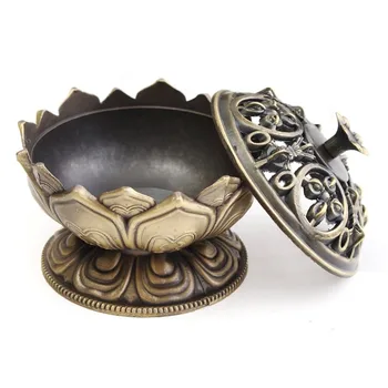 Chinese Buddha Alloy Incense Burner Lotus Flower Incense Holder Handmade Censer for Buddhist Home Office Decoration
Chinese Buddha Alloy Incense Burner Lotus Flower Incense Holder Handmade Censer for Buddhist Home Office Decoration
