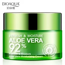 BIOAOUA 92% ekstrakt z aloesu istotą krem do twarzy nawilżający leczenie trądziku oczyszczacz do wągrów wybielanie skóry krem do pielęgnacji twarzy(China)